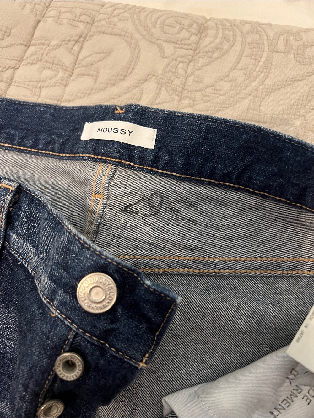 Moussy Women's Slim Straight Distressed Jeans - Dark Blue - Picture 2 of 8
